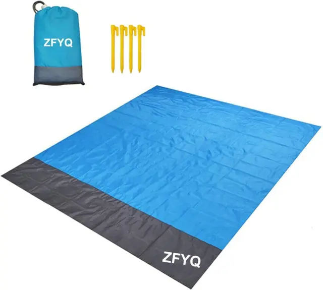 ZFYQ Coperta da Spiaggia, 200 x 210 cm Anti Sabbia Portatile Coperta da Picnic c