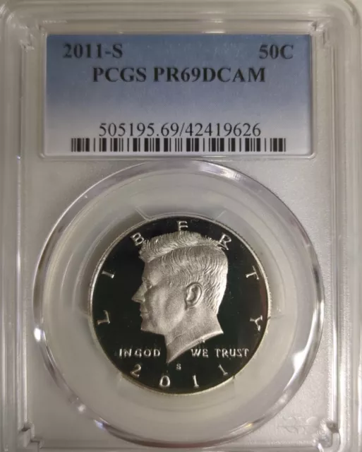 2011-S PCGS PR69 DCAM John F Kennedy Half Dollar Proof 50C 0362 ACTUAL COIN