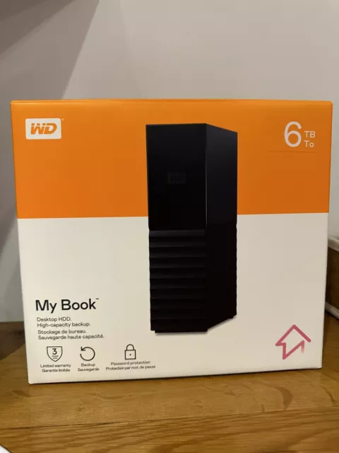 Western Digital WD Hard Drive External HDD My Book 6 TB