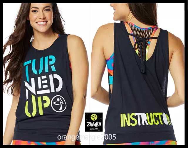 ZUMBA INSTRUCTOR TurnedUp Instructor Loose Tank Racerback ZIN Exclusive S M L XL