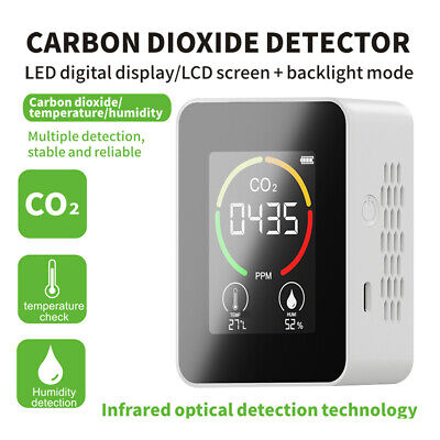 CO2 Meter Temperature Humidity Detector Air Quality Dioxide Carbon Monitor A9I9
