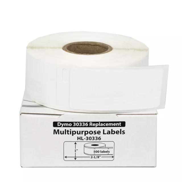 DYMO 30336 Direct Thermal Multipurpose Labels (1" x 2-1/8") - 500 per Roll