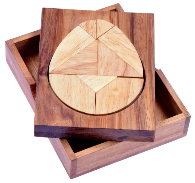 Tangram "Ei" - Legespiel - Knobelspiel mit 9 Bausteinen aus Holz