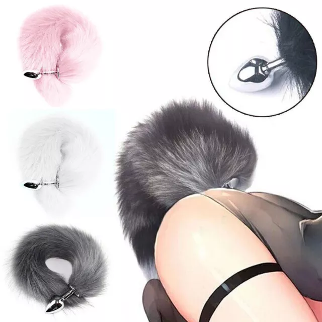 Sexy Cosplay Women Fox Tail Anal Plug Flirting Game Funny Toy Role Playing Prop﹤