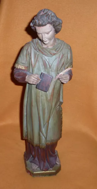 Apostel Hl. Johannes mit Buch & Schreibfeder große Heiligenfigur 47cm Evangelist