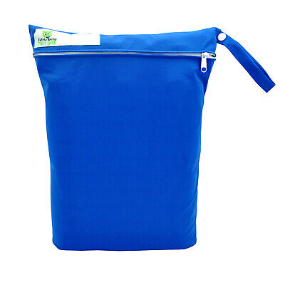 REUSABLE MULTIUSE WET BAG FOR CLOTH NAPPY/DIAPER SWIMMERS WATERPROOF Dark Blue