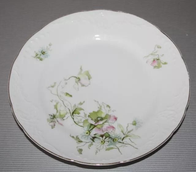 Nouveau Plato de Cena Con Oferta Patrón Floral Y Grabado en Relieve, Borde