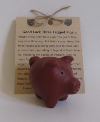 Good Luck Three-Legged Pig Decorative Ceramic Figurine Cute Gift