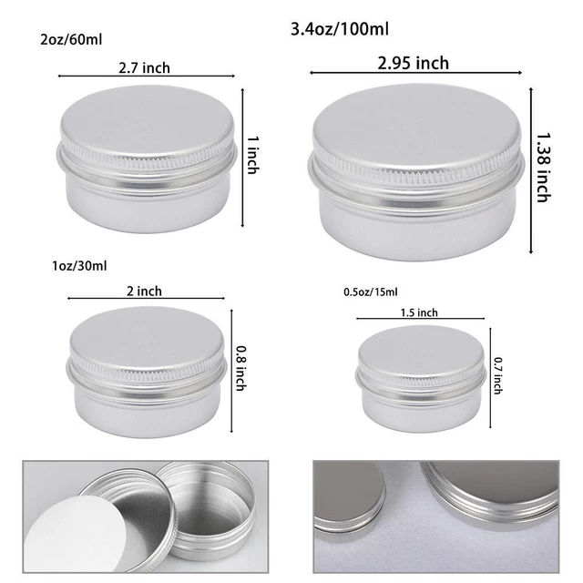 Barattolo in metallo dorato 250 ml - confezione elegante per creme e