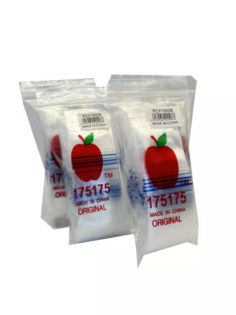 10X Apple Bags Baggies 175175 Ziplock 100 Brand Mini Reusable. FREE SHIPPING