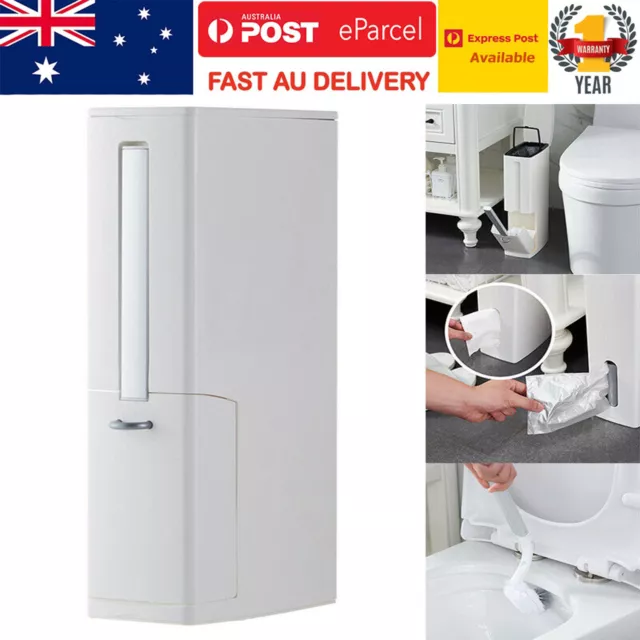 2 In 1 Bathroom Waste Bin Toilet Brush Bathroom Trash Can Set Dustbin Garbage