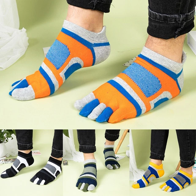 Chaussettes hommes hommes hommes orteils séparés chaussettes hiver couleur blo