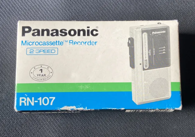 Panasonic RN-107 Two Speed Micro Cassette Player Recorder w/ original box