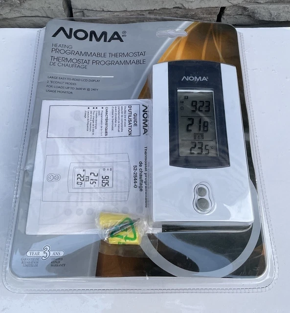 NOMA HEATING PROGRAMMABLE Thermostat 5225440 White THM311A Like NEW