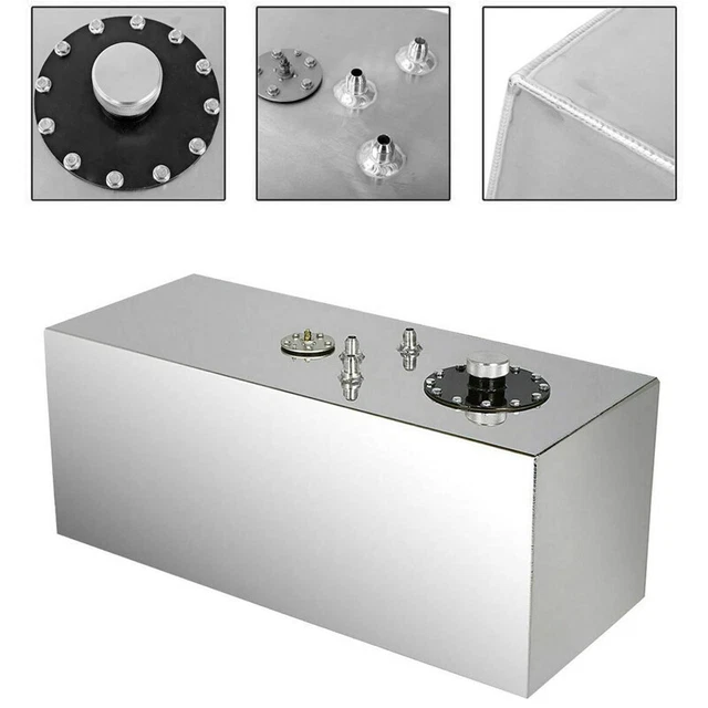 19 Gallon/72L Top-Feed Aluminum Racing/Drift Fuel Cell Gas Tank+Cap&Level Sender