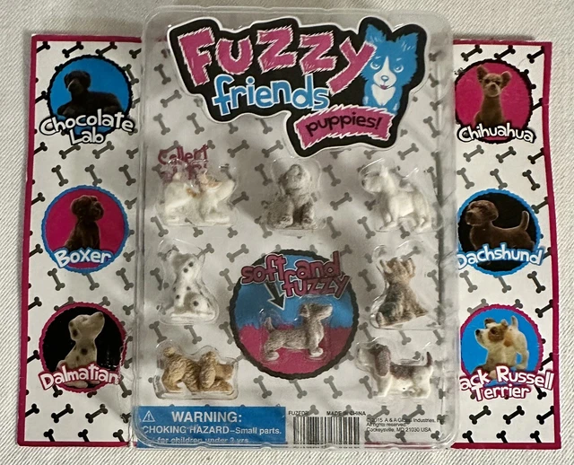 Fuzzy Friends Set Of 8 Puppies Vending Machines Display