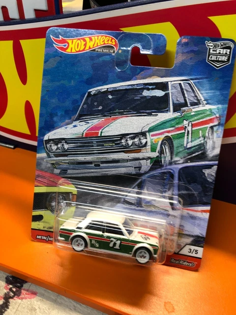 Hot Wheels Premium Car Culture Door Slammers ‘71 Datsun 510 Card mint No Cracks!
