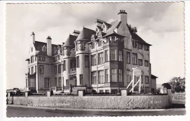 A Valentine's "Real Photo" Postcard of Bellevue Hotel, Dunbar. East Lothian.