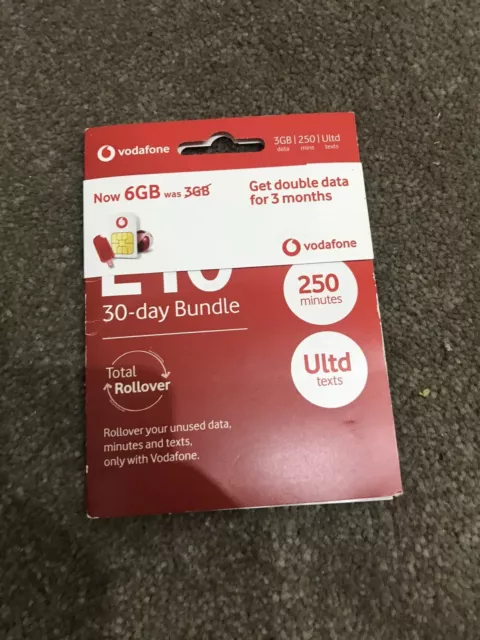 Carte micro SIM Vodafone pay as you go