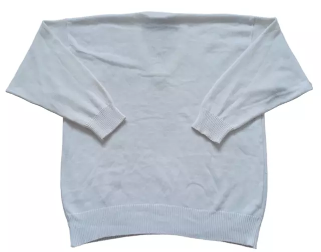 Suéter de lana para hombre Vintag Gucci años 80 blanco talla XL 2