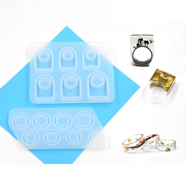 Silikon-Ring-Anhänger Schmuck machen Form Harz Epoxy Gießen Form Handwerk DIY