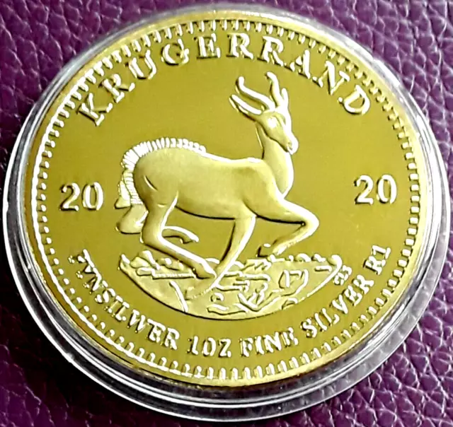 2020 Gold 1oz 24K Krugerrand Coin South Africa IN CAPSULE "LAST ONE"
