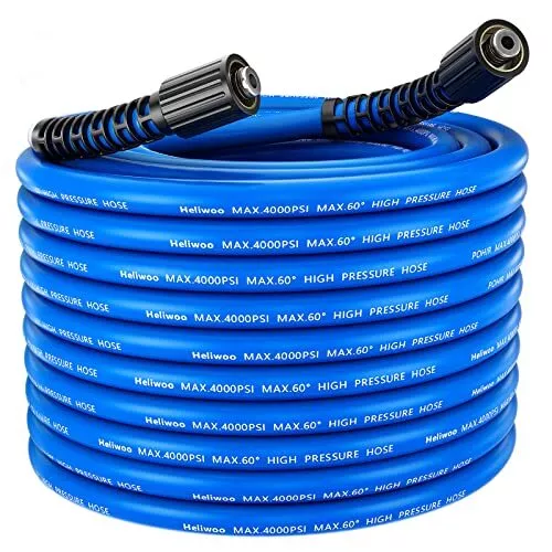 Flexible Pressure Washer Hose 25ft X 1/4 Kink Resistant Max 4000 Psi Power Wash