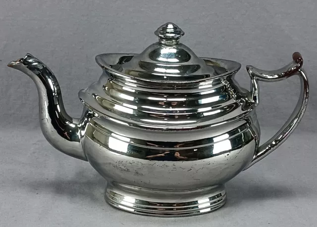 Antique 19th Century British Silver Luster Earthenware Teapot Circa 1815-1820
