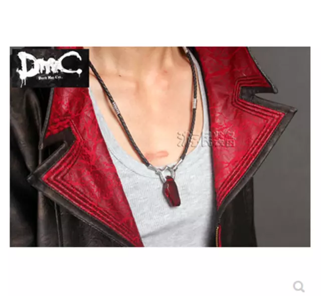 Game DmC Devil May Cry Dante Vergil Nephilim Ruby Necklace Pendant Red Blue Gift 2