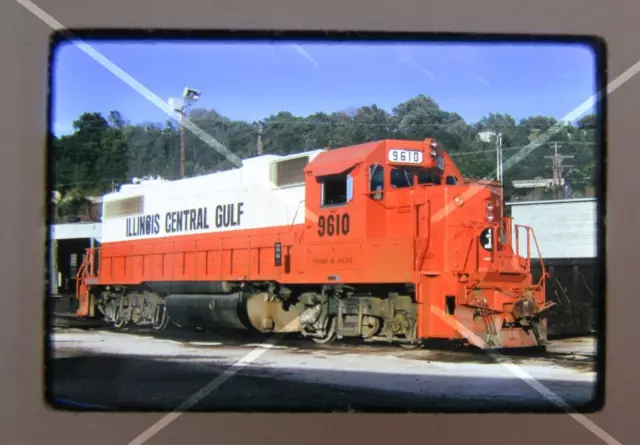 Original '75 Kodachrome Slide ICG Illinois Central Gulf 9610 GP38-2      39W11