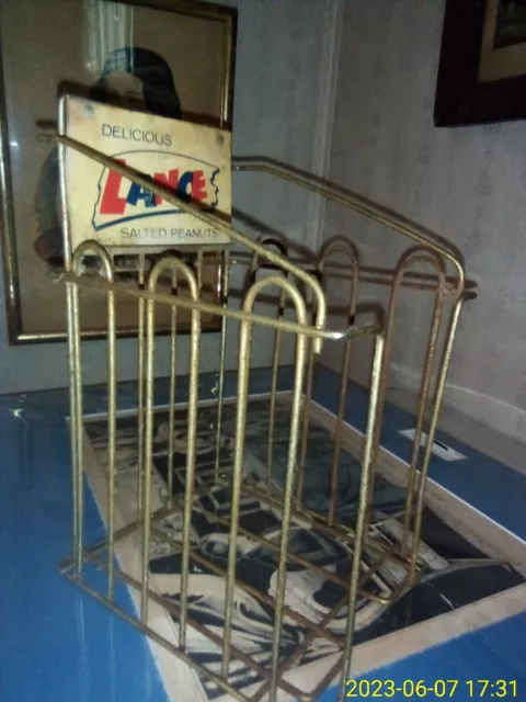 Vintage Lance Peanut Wire Rack Advertising Display Stand Snack Nuts As Found.!!