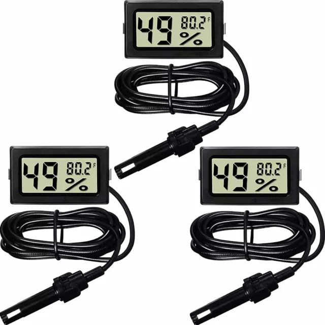 LCD-Digital-Thermometer, Hygrometer, Aquarium-Feuchtigkeitsmesser, Fahrenheit