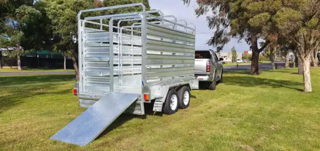 10x6 Dual Axel stock crate Cattle trailer 3.2t