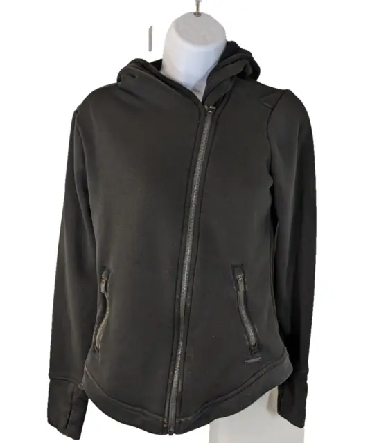 ATHLETA, WOMEN'S, FULL zip, fleece lined, hoodie, black, size XS $30.00 ...