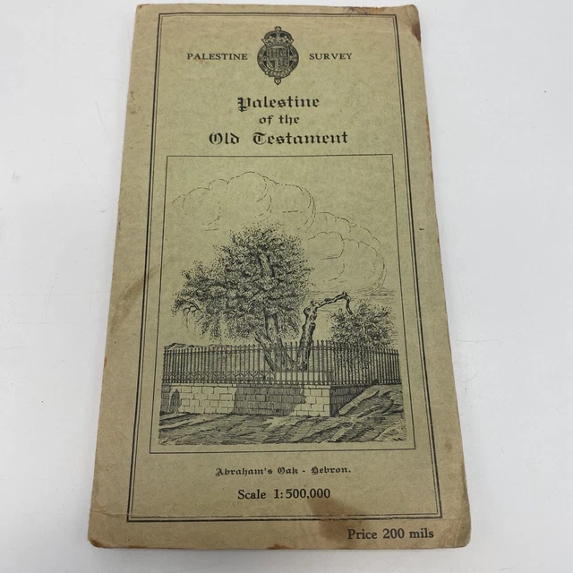 MAP OF ISRAEL: ORIGINAL Palestine of the Old Testament by Palestine