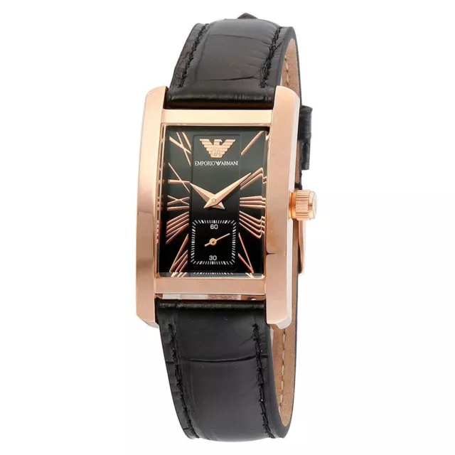 Emporio Armani Watch AR0169 Ladies Classic Rosegold Leather Strap Watch WARRANTY