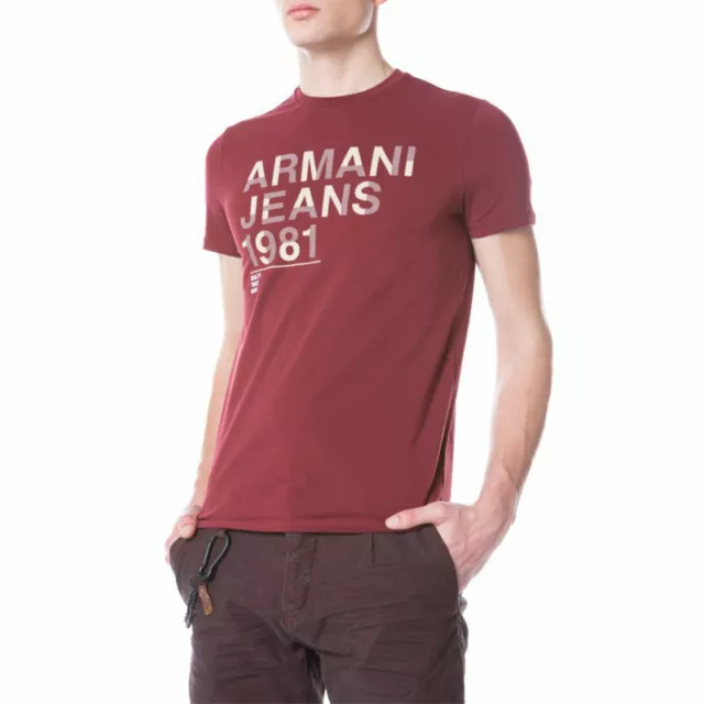 T SHIRT DA UOMO ARMANI JEANS 6X6T12 manica corta collo a vite