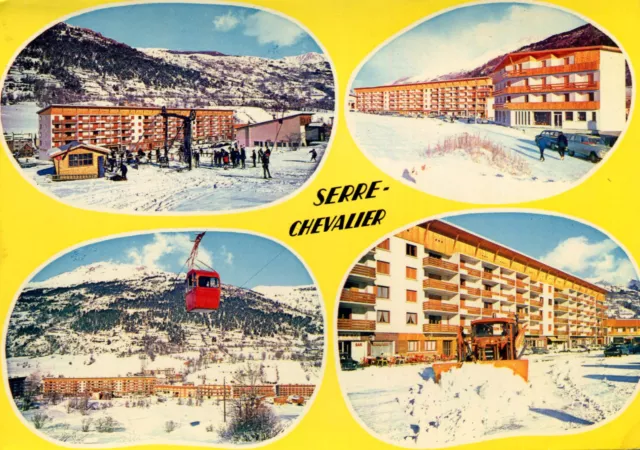 Carte VILLENEUVE SALLE LES ALPES Station de Serre Chevalier en 4 vues