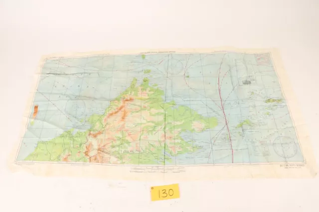 WWII ERa Mindanao Island Cloth "silk" Escape Map 1944