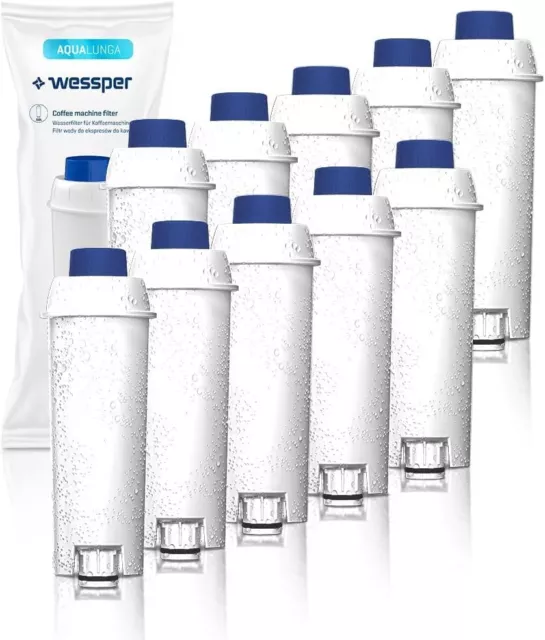 10x filtros Wessper para cafetera Delonghi reemplazo del SER3017 DLSC002