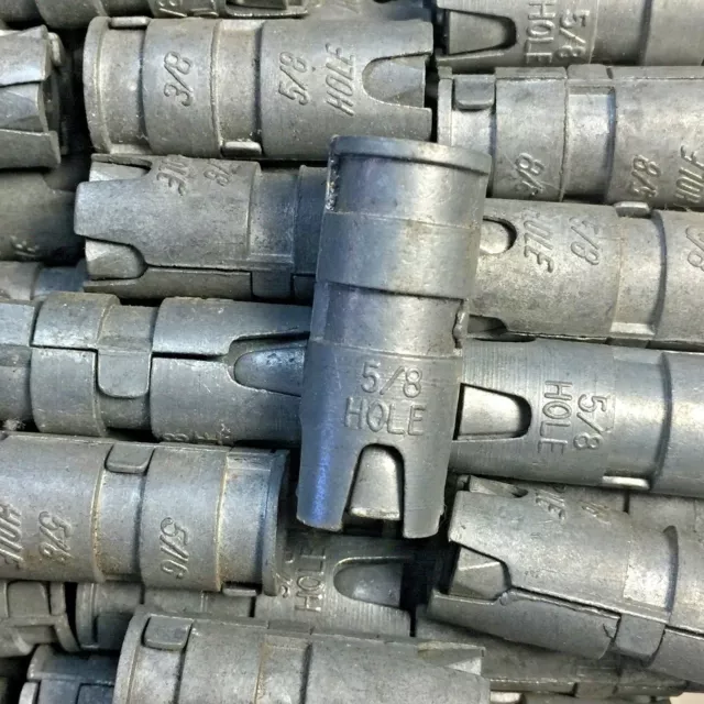 Single Expansion Shield Anchor, 3/8 Bolt, 5/8 Hole, 1.5", Zinc Alloy (BAG of 10)