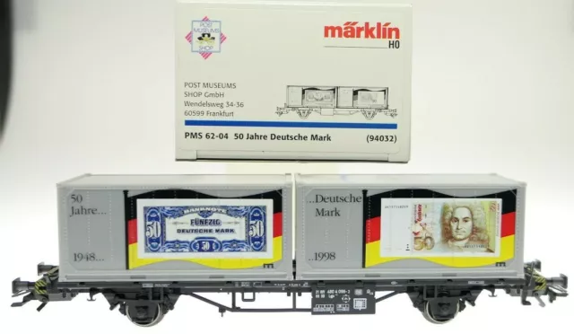 Märklin 94032 PMS 62-04 Tragwagen DB "50 Jahre Deutsche Mark" ,Spur "H0" AC,OVP