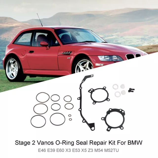 Stage 2 Vanos O-Ring Seal Repair Kit pour BMW E46 E39 E60 X3 E53 X5 Z3 M54 M52TU