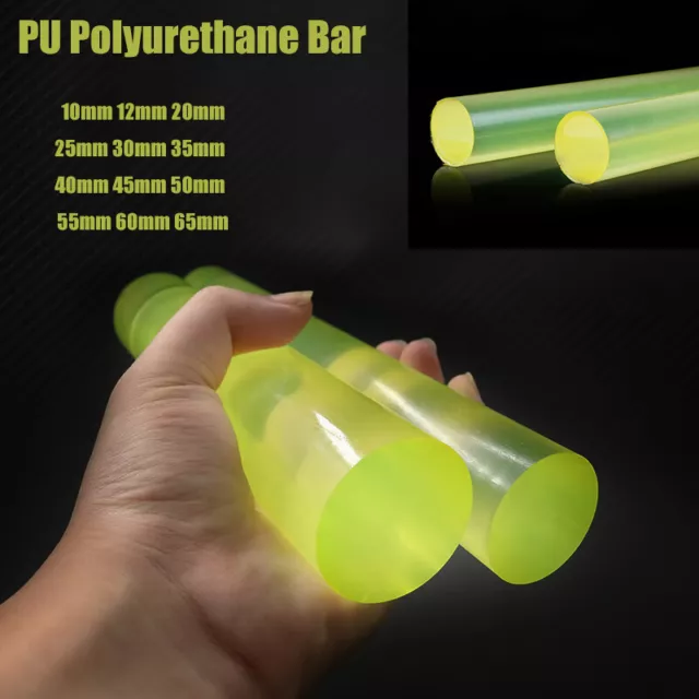 PU Polyurethane Solid Round Rod Bar Ø10mm-Ø65mm Elastic Shock Absorber Stick