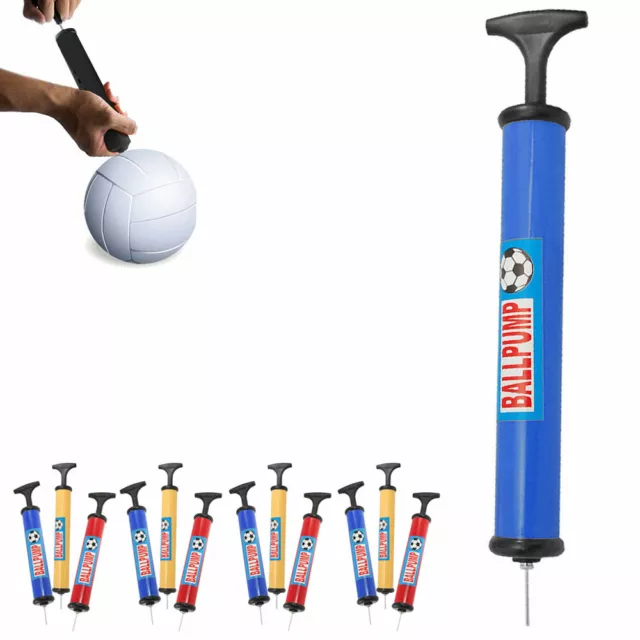 6PC Mano Bomba Aire Inflador Aguja SPORTS Balón de Fútbol Baloncesto Bolas