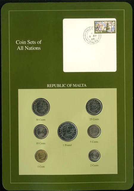 Malta: Coin Sets of All Nations 1986 - UNC