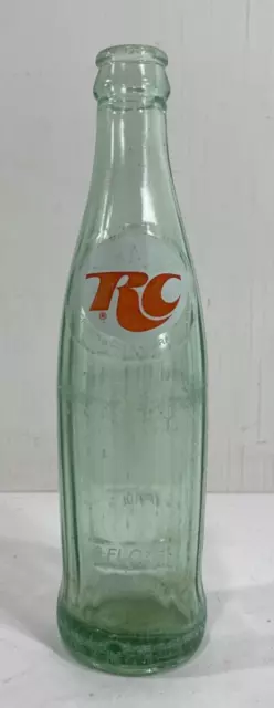 VINTAGE 8 oz RC Royal Crown Cola Bottle Green Glass ACL