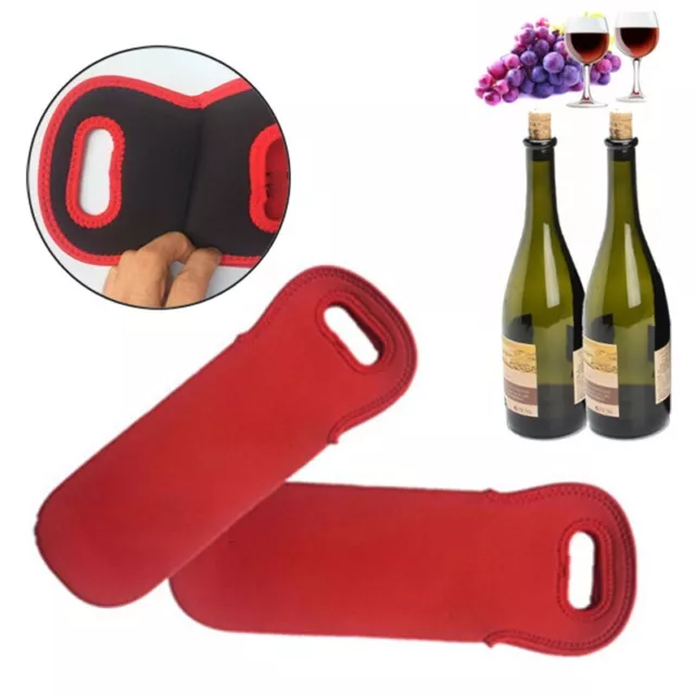 1 X Reusable Champagne Wine Bottle Carriers Tote Neoprene Carrier Cooler Bag 2