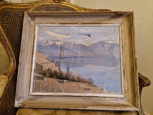 Peinture Ancienne à L'huile Sur Toile Signée - Œuvre D'art Vintage | Décoration Intérieure