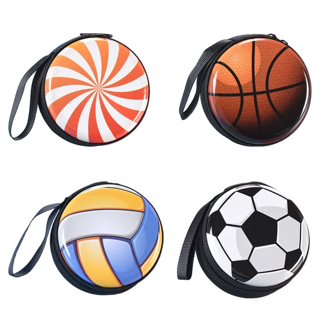 4 pz borsa monete cartoni animati portatile modello pallacanestro pallavolo pallavolo